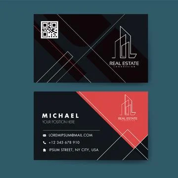 Architect business card template vector design Stock Illustration