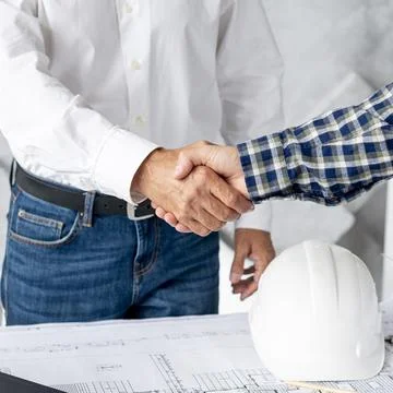 Architect client hand shaking Stock Photos