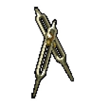 Architect compass divider pixel art vector illustration sign color Stock Illustration
