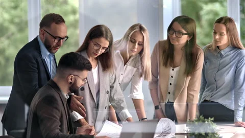 Architect construction engineering team meeting employee and boss discuss Vídeos de archivo 228713655