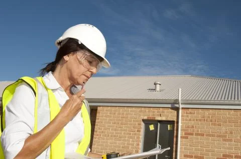 Architect construction site Stock Photos