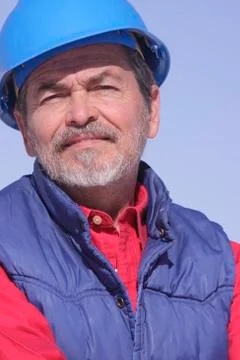 Architect, Contractor with Hard Hat Stock Photos