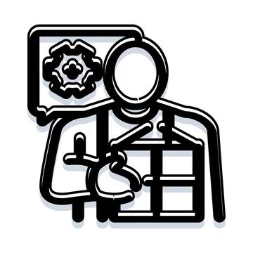 Architect creating building plan and construction blueprint Ilustración de archivo