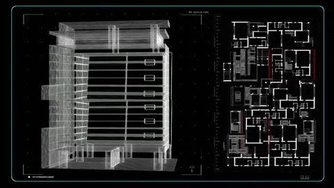 Architect Data Interface  Stock Footage 221029535