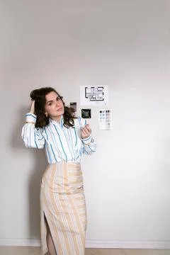 Architect designer makes a drawing Stock Photos