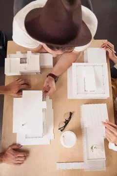 Architect-designer in the office Stock Photos