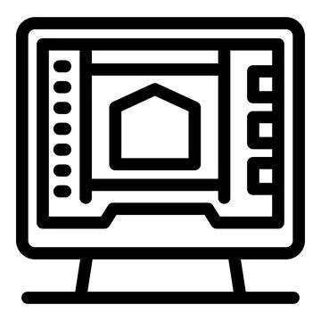 Architect designing modern house on computer software Illustrazione stock