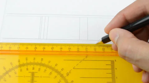 Architect designing a plan Vidéo 37818746