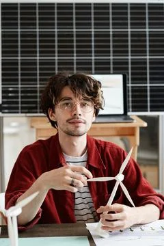 Architect developing a model at office Stock Photos