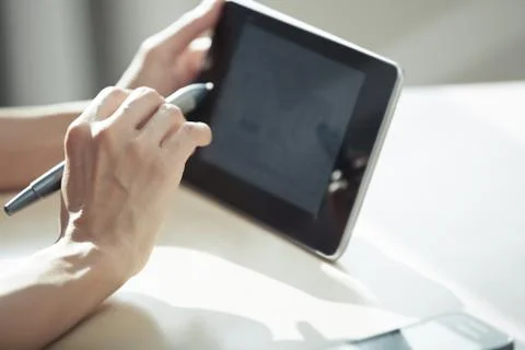 Architect with digital tablet Foto stock