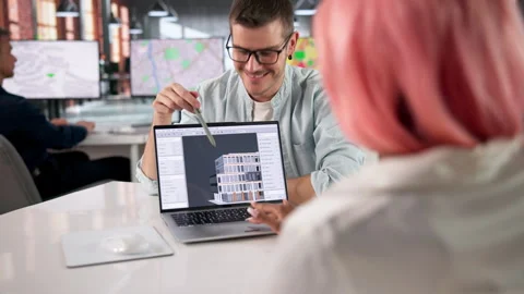 Architect Discusses 3D BIM Model Stock Footage 332901901