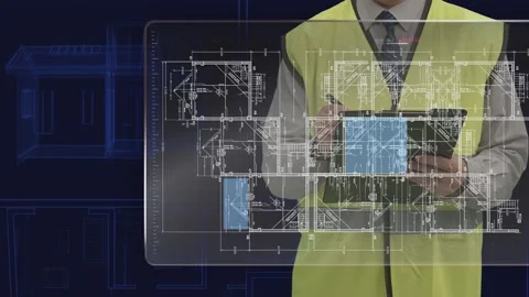 Architect Drawings  Video stock 200709997