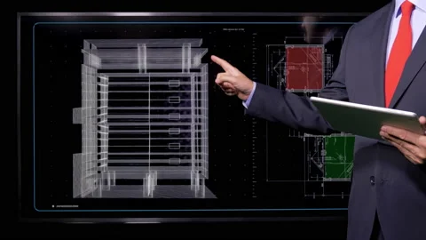 Architect Drawings  Stock Footage 202142654