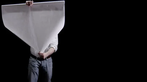 Architect engineer on black background 스톡 동영상 32720991