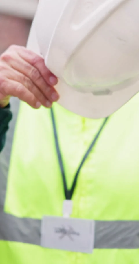 Architect, face and man with helmet, outdoor and confident with protection for Stock Footage 341079212