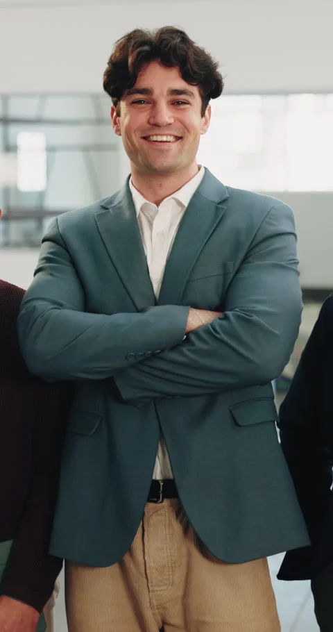 Architect, face or people on site with teamwork, diversity or confidence in Stock Footage 342097026