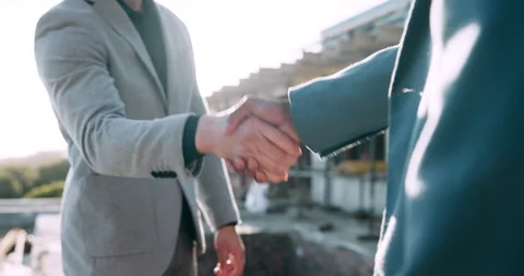 Architect, foreman or handshake with partnership on construction site for Stock Footage 337151200
