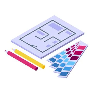 Architect free course icon isometric vector. Online education Stock Illustration