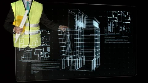  Architect Futuristic  Stock Footage 210199482