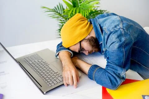 Architect has a lot of work Stock Photos