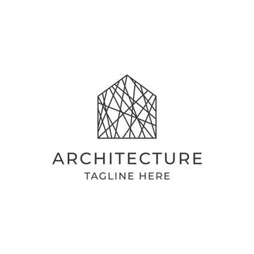 Architect house logo design Stock Illustration