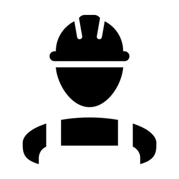 Architect icon vector male construction worker person profile avatar Stock Illustration