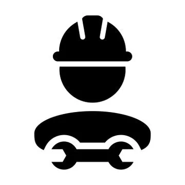 Architect icon vector male construction worker person profile avatar hardhat イラスト素材