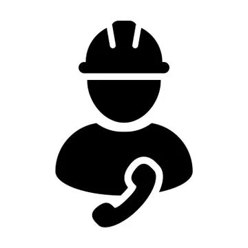 Architect icon vector male construction worker person profile avatar  Stock Illustration
