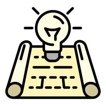 Architect idea plan icon, outline style Ilustración de archivo