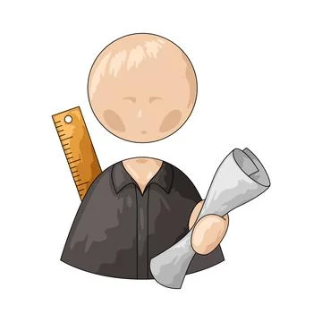 Architect illustration Ilustração Stock