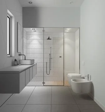 Architect interior designer concept: hand-drawn draft unfinished project that Stock Illustration