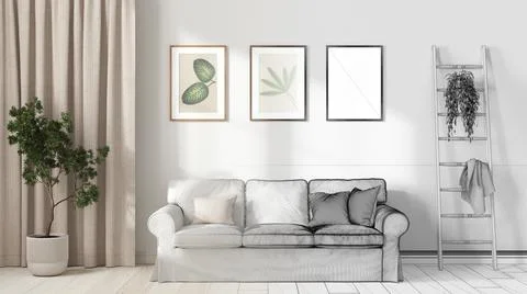 Architect interior designer concept: hand-drawn draft unfinished project that Stock Illustration