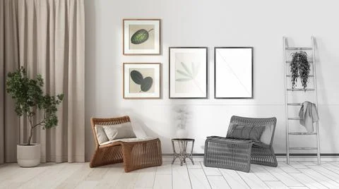 Architect interior designer concept: hand-drawn draft unfinished project that Illustrazione stock