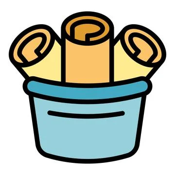 Architect keeping rolled up blueprints in a bucket Ilustración de archivo