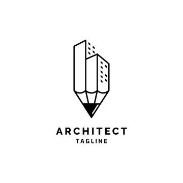 Architect logo design  Stock Illustration