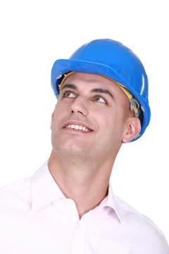 Architect looking upwards Foto stock