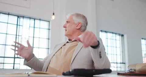 Architect, man and stress in office with tablet, poor building design and price Stock Footage 341568069