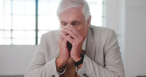 Architect, man and thinking in office with stress, design fail and difficult Stock Footage 341465418