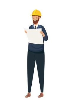 Architect man with helmet vector design Stock Illustration