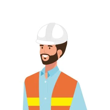 Architect man with white helmet vector design Stock Illustration