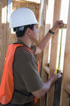 Architect Measuring Window Stock Photos