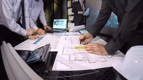 Architect meeting  Stock Footage 210550386