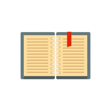 Architect notebook icon, flat style Ilustração Stock