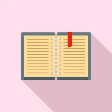 Architect notebook icon, flat style Ilustração Stock