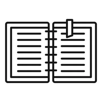 Architect notebook icon, outline style Ilustración de archivo