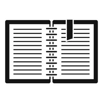 Architect notebook icon, simple style Ilustração Stock