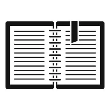Architect notebook icon, simple style Ilustração Stock