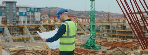 An Architect Observing the Site Stock Footage 150855428