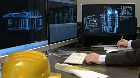 architect  in office Video stock 210155926