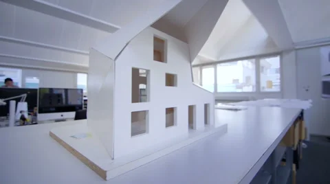 Architect office - house model Stock Footage 47224070